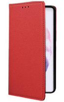 Кожен калъф тефтер и стойка Magnetic FLEXI Book Style за Samsung Galaxy S22 5G S901 червен 